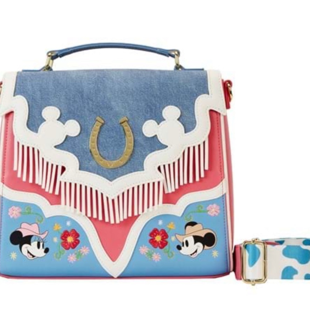 Loungefly Disney Western Mickey and Minnie Crossbody Bag